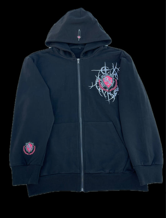 EMBROIDERED REAXCT ZIP UP V.1 (PINK)