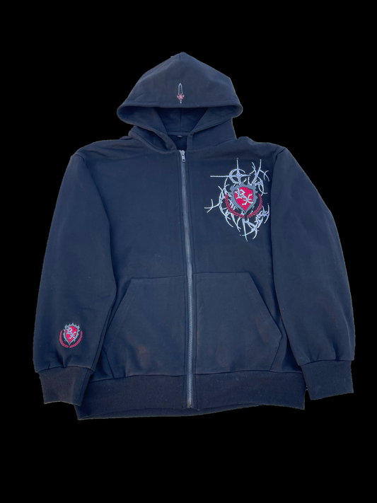 EMBROIDERED REAXCT ZIP UP V.1 (RED)